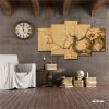 Chinese Seasons Landscape Scenery Trees Tree Nature Digital Art 5 Piece Split Wall Mozter