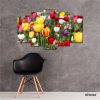 Flowers Garden Nature 5 Piece Split Wall Mozter