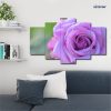 Pink Rose Roses Flower Flowers Fields Field Nature  5 Piece Split Mozter