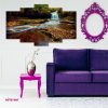 Waterfall Nature Landscape Scenery River 5 Piece Split Mozter