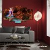 Waterfall Nature Landscape Scenery River 5 Piece Split Wall Mozter