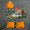 Waterfall Nature Landscape Scenery River 5 Piece Split Wall Mozter