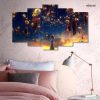 Girl in the Middle of Light Lanterns Show 5 Piece Split Mozter