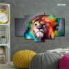 Lion Animal Art 5 Piece Split Mozter