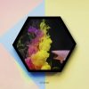 Yellow Orange Cloud Water Color Abstract Single Hexter