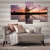 Landscape Sunset River Scenery 5 Piece Split Mozter