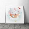 Cartoonized Animal For Children Room Nursery Square Mozter
