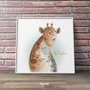 Cartoonized Animal For Children Room Nursery Square Mozter