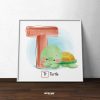 Cartoonized Animal For Children Room Nursery Square Mozter