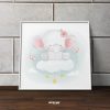 Cartoonized Animal For Children Room Nursery Square Mozter