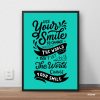 Smile Inspiration Motivational Quote Typography Single Mozter