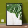 Green Monstera Leaves Single Mozter