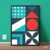 Colorful Abstract Patterns Geometric Art Single Mozter