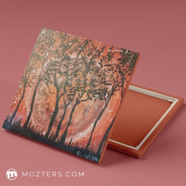 Bloody Forest Handmade Acrylics on Canvas Painting By Ramsha Ali