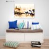 Vivid Desert Camel & Palm Trees Abstract Illustration Single Mozter