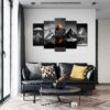 Nature Landscape Snowy Mountains 5 Piece Split Wall Mozter