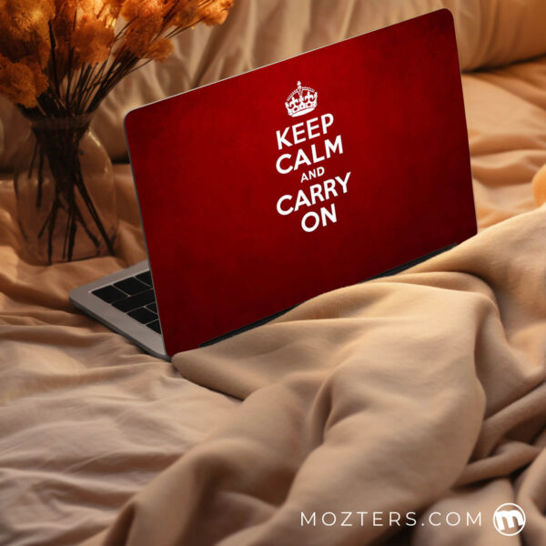 Keep Calm Red Laptop Skins
