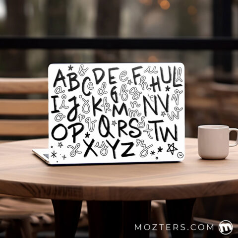 Alphabets Art Laptop Skin