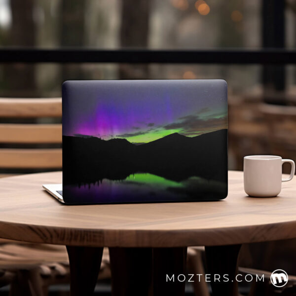 Aurora Borealis Black Laptop Skins