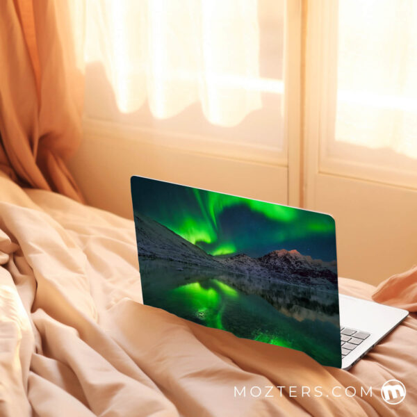 Aurora Borealis Green Laptop Skins