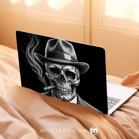 Black Skull Art Laptop Skins