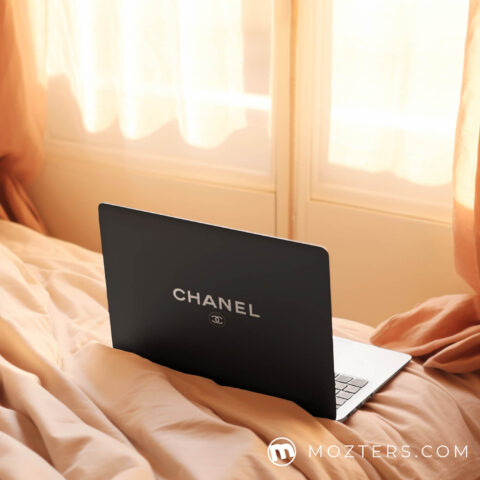 Channel Black Laptop Skin