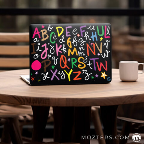 Colorful Alphabets Laptop Skins