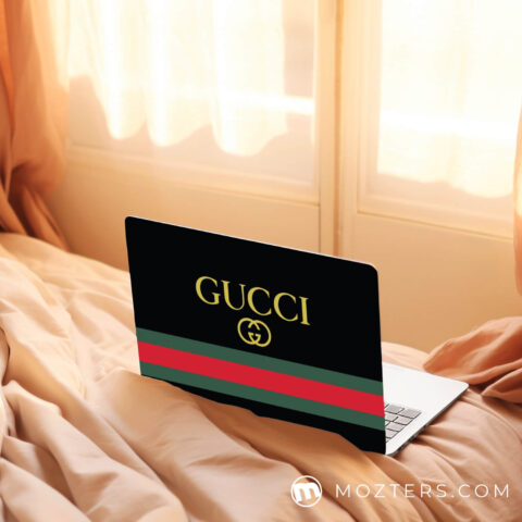 Gucci Black Laptop Skins