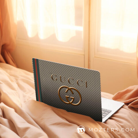 Gucci Gold Laptop Skins