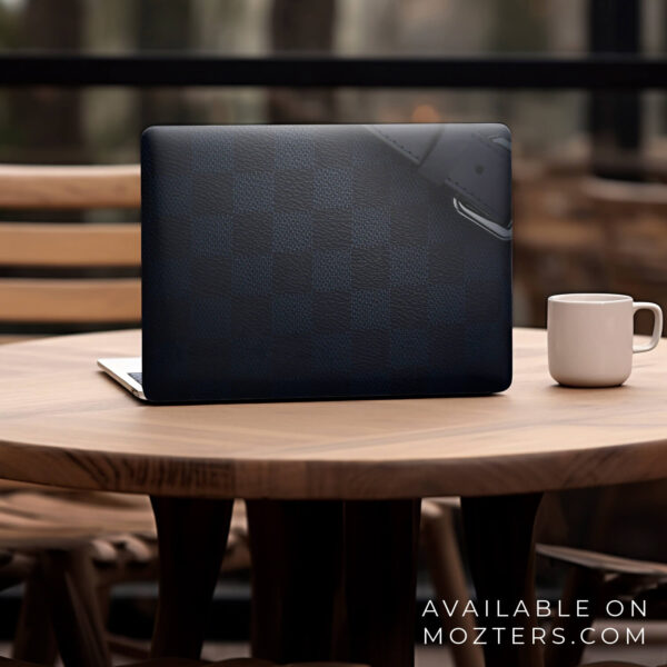 LV Black Laptop Skins