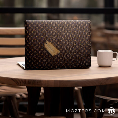 LV Brown Laptop Skins
