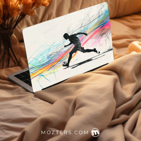 Soccer Kick Colorful Laptop Skins