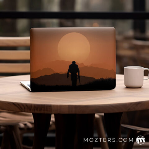 Soldier Against Sunset Laptop Skins