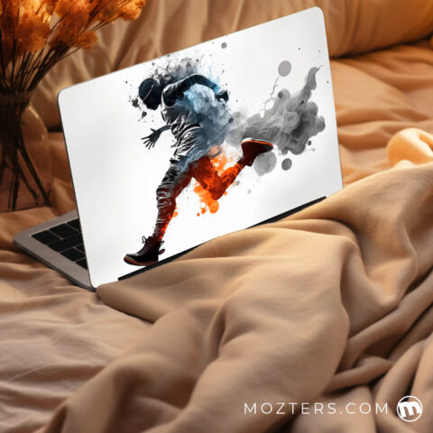 Water Fire Jump Man Laptop Skins