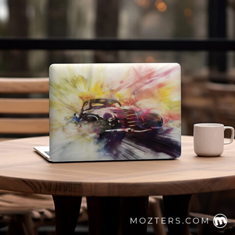 Watercolor Car Drawig Laptop Skins