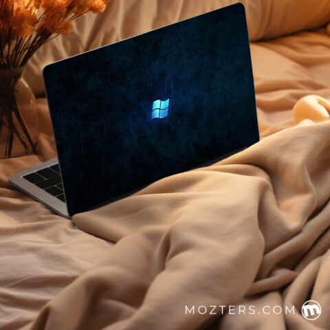 Windows Blue Neon Laptop Skins